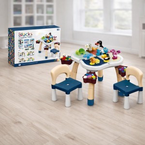 MESA INFANTIL CON SILLAS (INCLUYE BLOQUES)